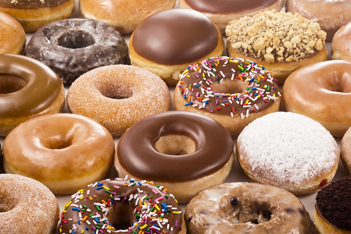 Variety of donuts