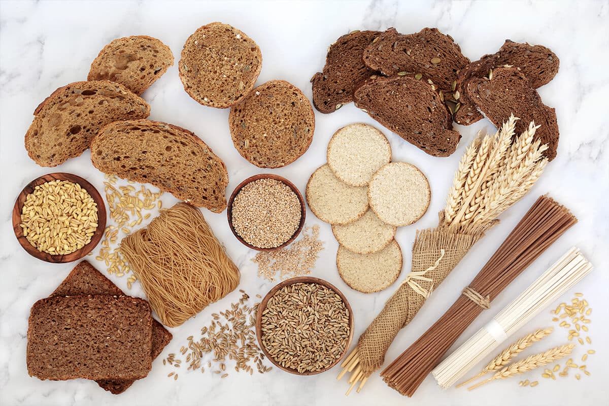 Wheat products on a table