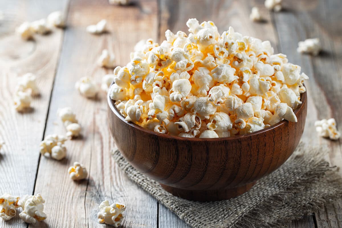 Popcorn in a bowl
