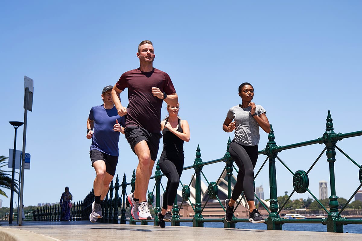 Running outdoors Infront of the Opera house