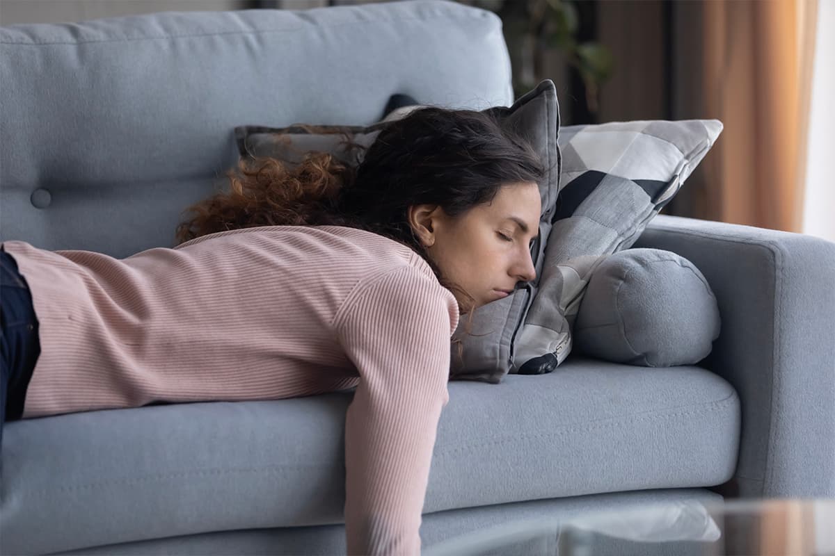 Sleeping on the couch