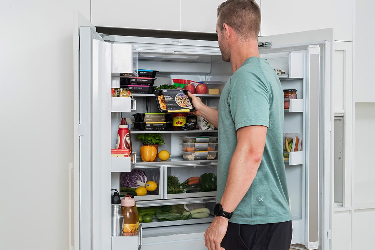 My Muscle Chef meals in a fridge