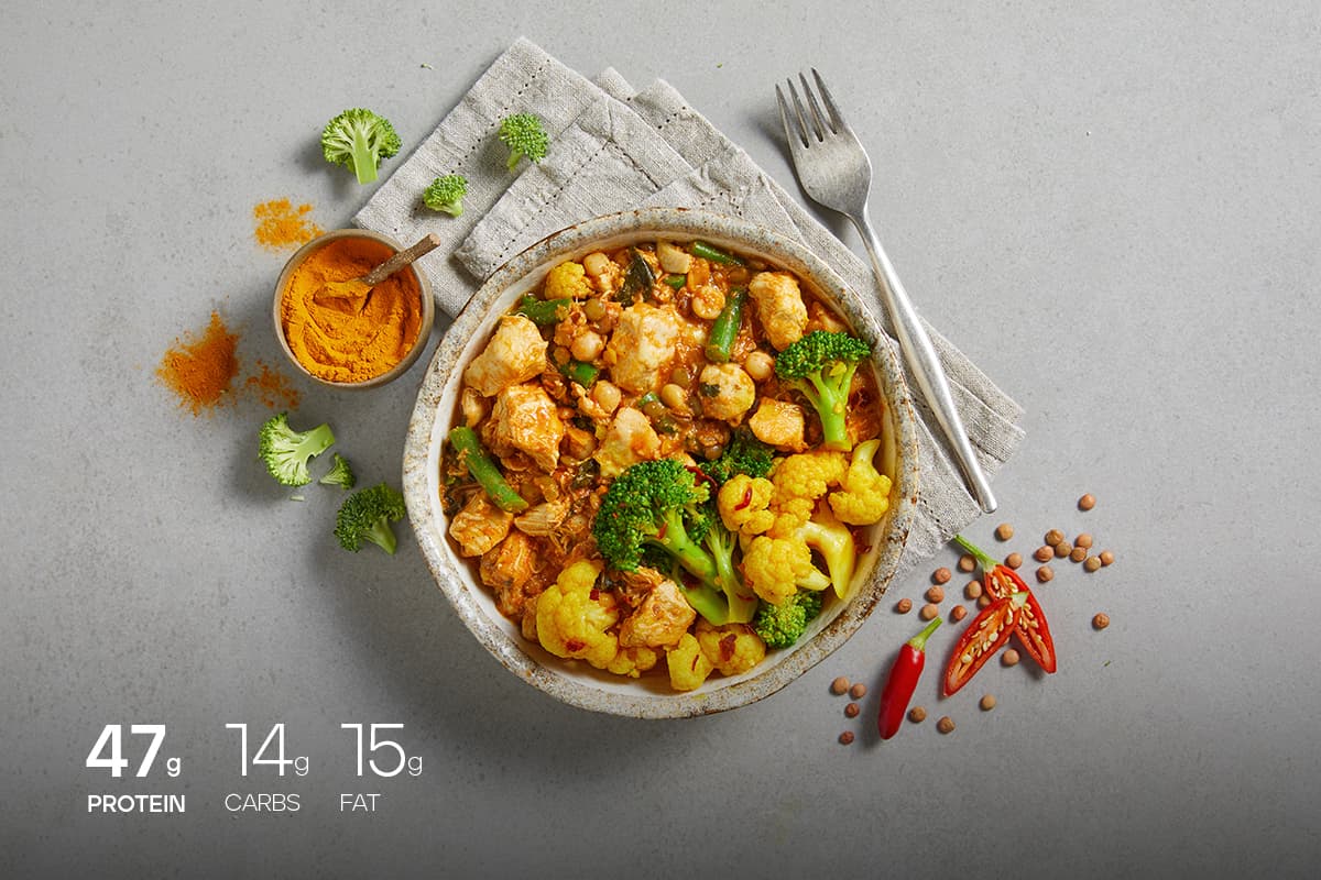 My Muscle Chef Chicken Tikka with Chickpea Dahl Plated