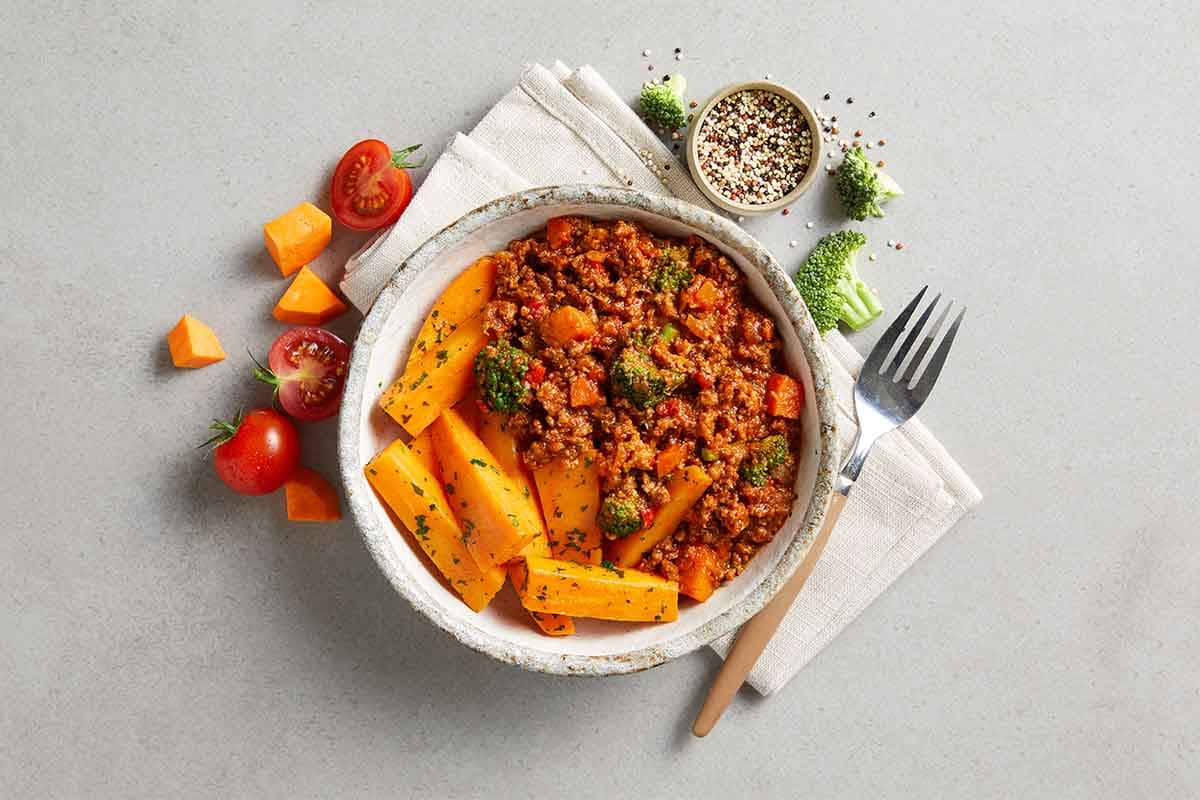 cajun beef plated on a table