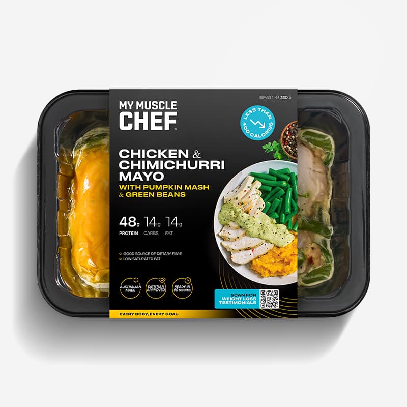 Chicken & Chimichurri Mayo with Pumpkin Mash & Green Beans