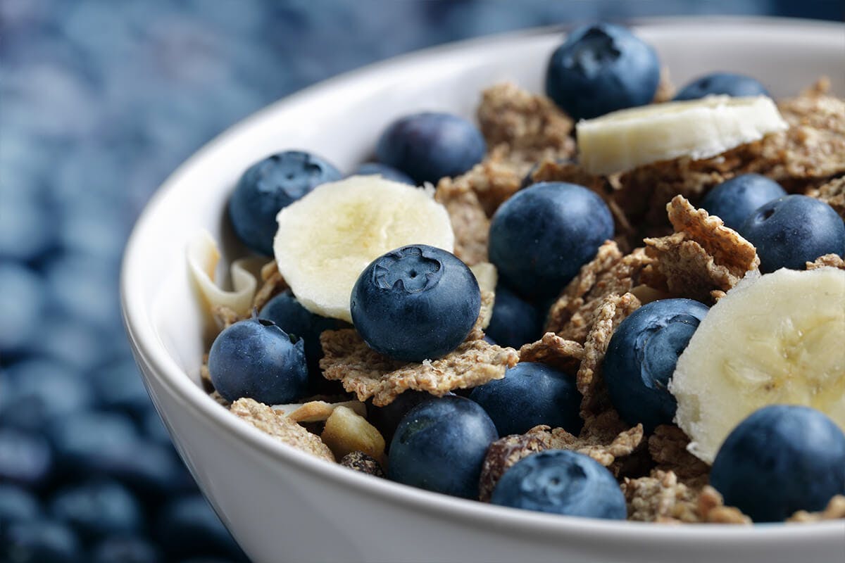 Blueberry and banana breakfast