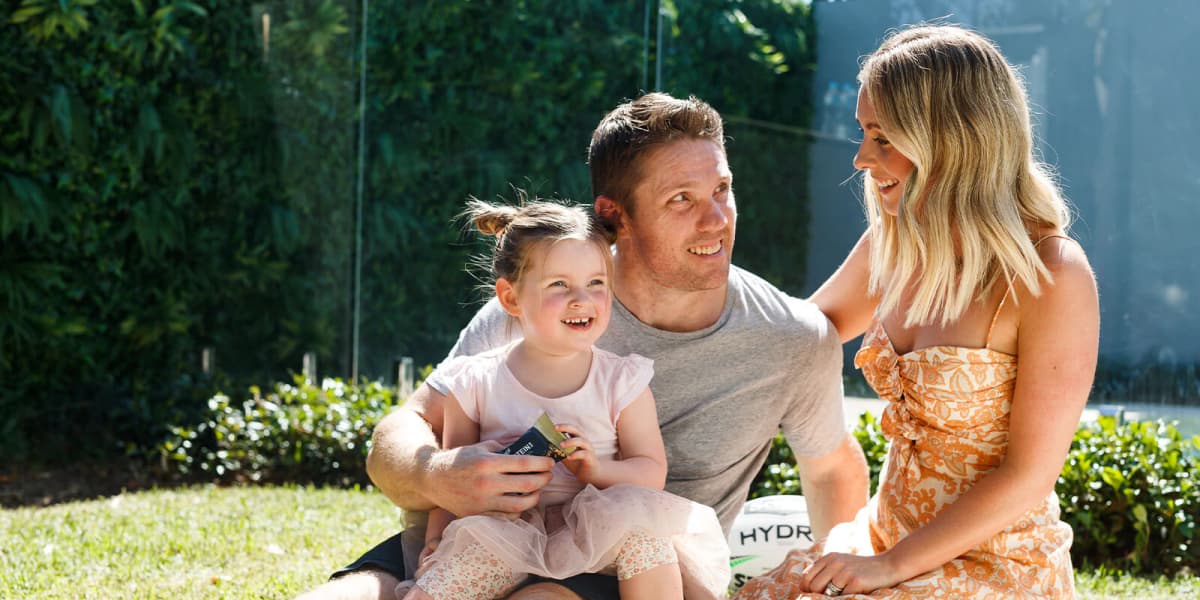 Chris Lawrence with family