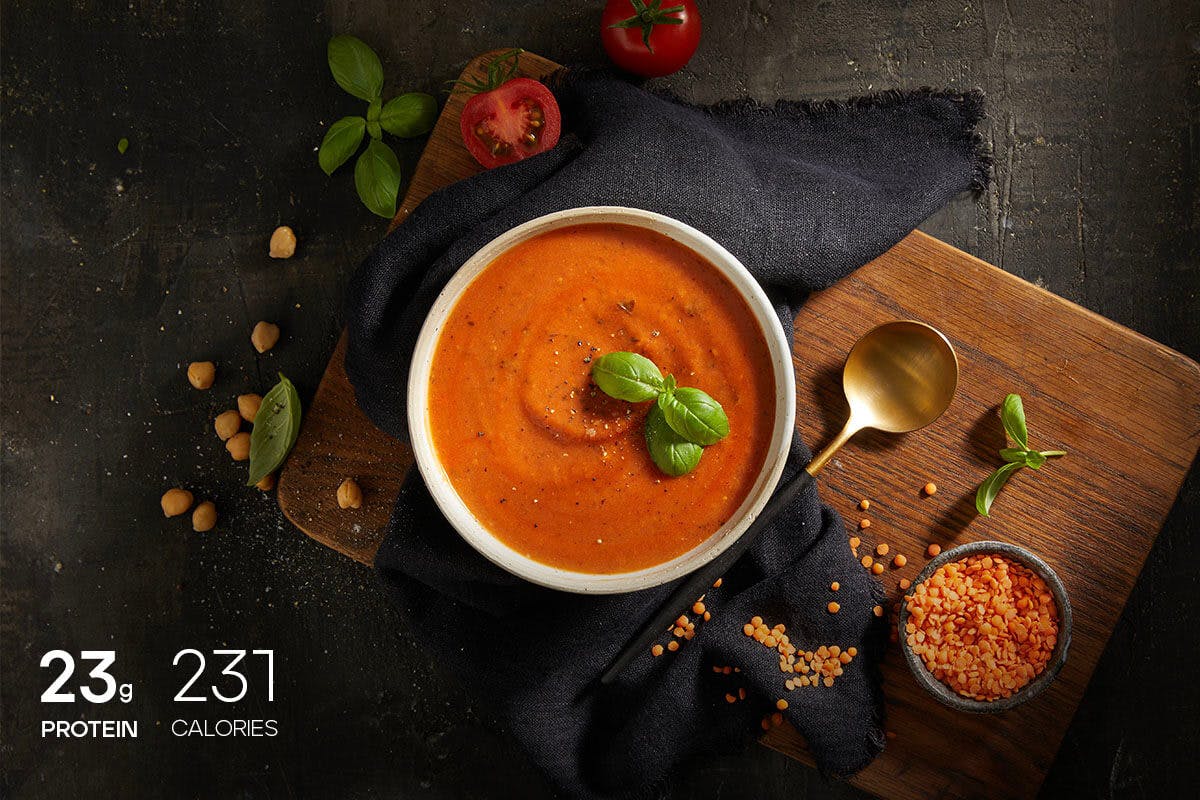 My Muscle Chef Tomato and Basil Soup  in a bowl